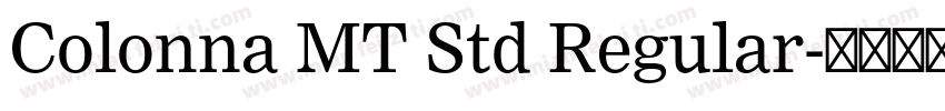 Colonna MT Std Regular字体转换